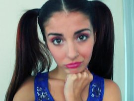 Tiny Pigtailed Cock Whore Stuffed By His Big Meat